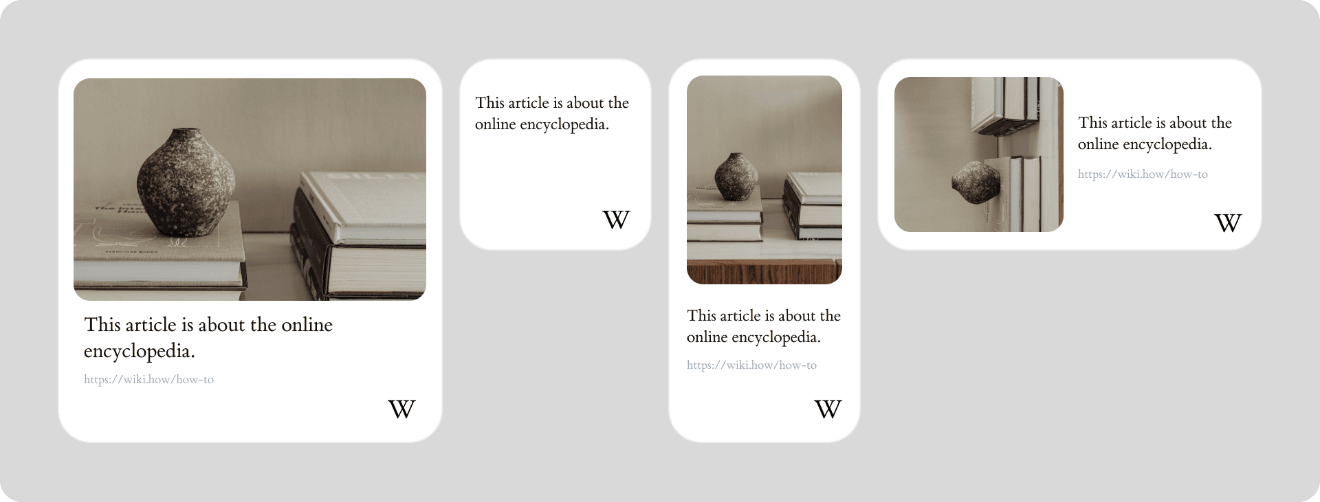 article card